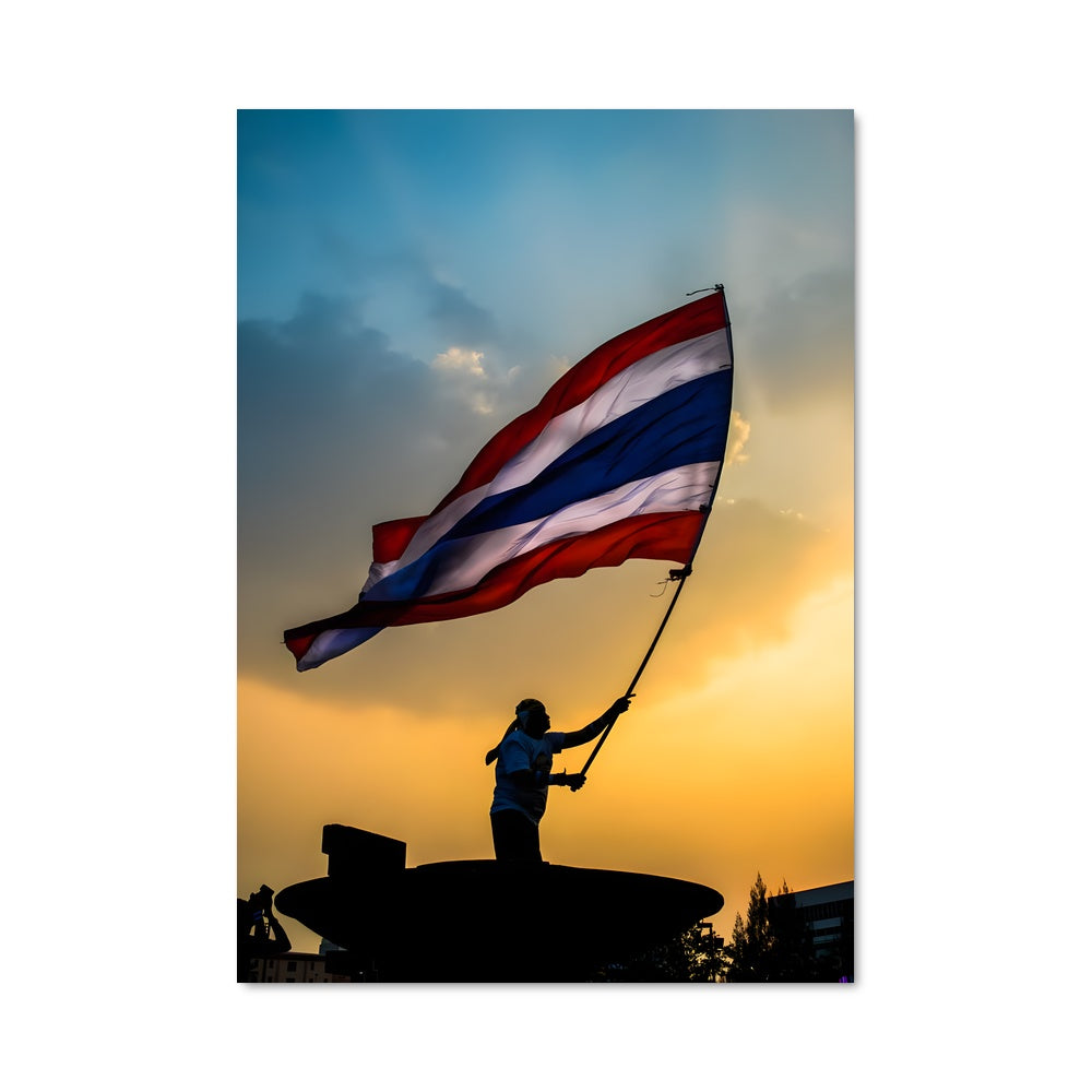Poster Drapeau Thai