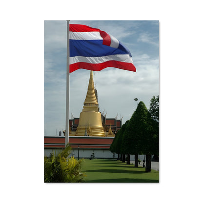 Poster Drapeau Thaïlandais