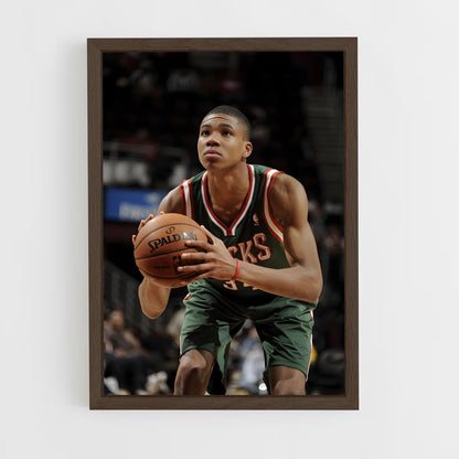 ap-thanasis antetokounmpo-3 cadre Bois foncé