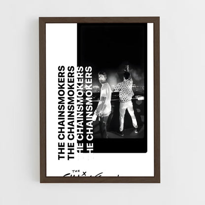 ap-the chainsmokers-3 cadre Bois foncé