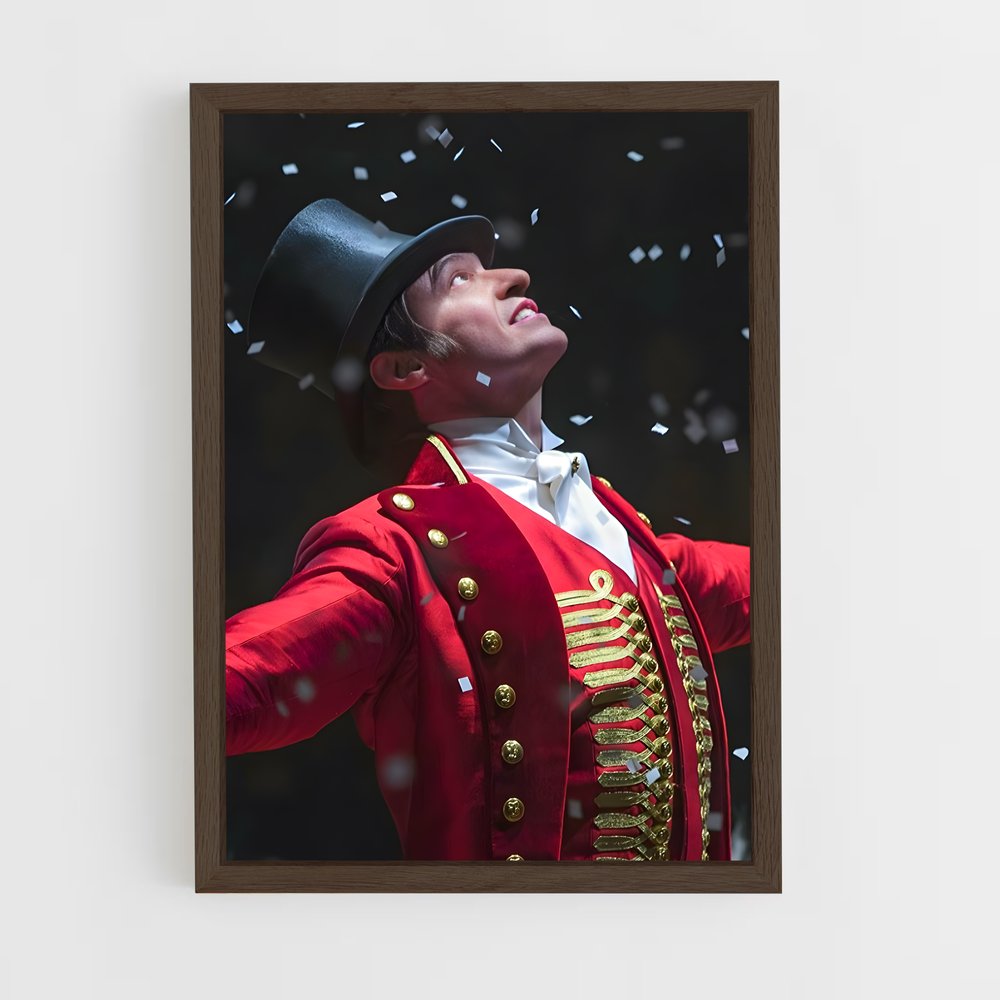 ap-the greatest showman-5 cadre Bois foncé