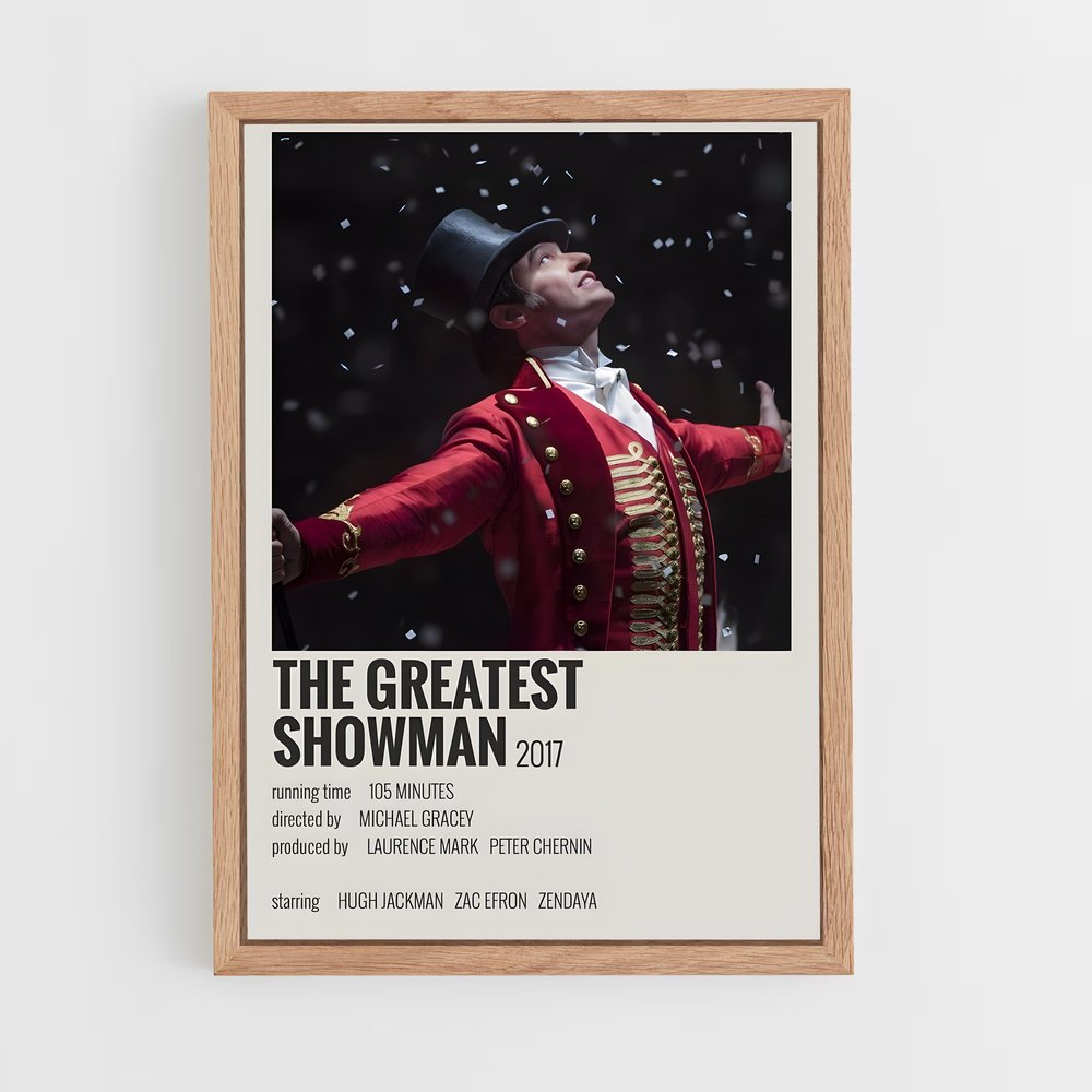 ap-the greatest showman-6 cadre Bois clair