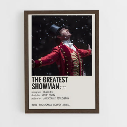 ap-the greatest showman-6 cadre Bois foncé