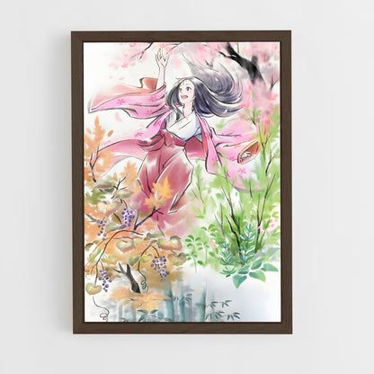 ap-the tale of princess kaguya-2 cadre Bois foncé