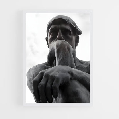 ap-the thinker rodin-7 cadre Blanc