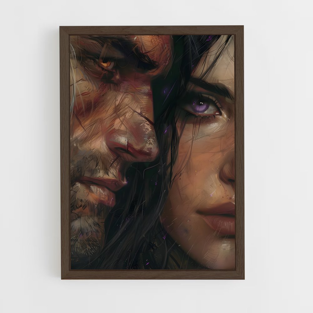 ap-the witcher-7 cadre Bois foncé