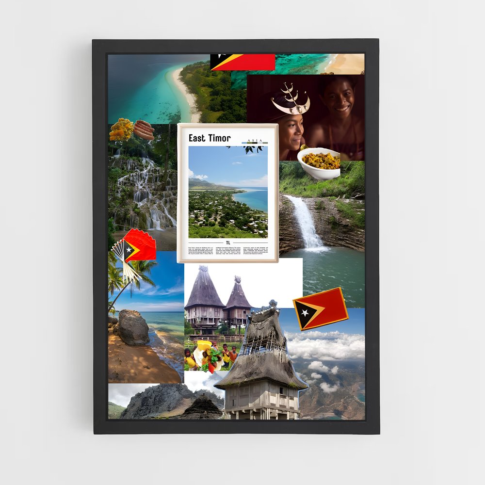 ap-timor leste flag-1 cadre Noir