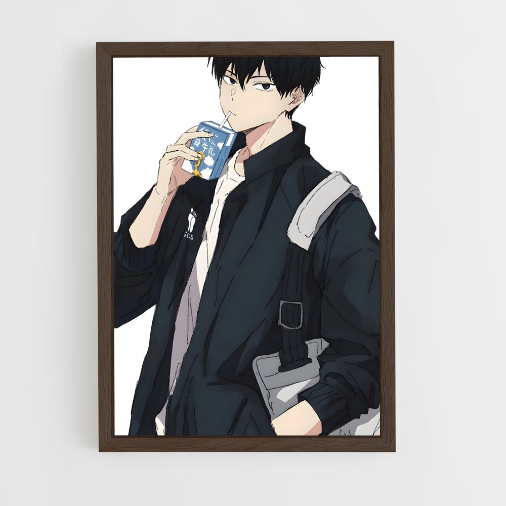 ap-tobio kageyama-4 cadre Bois foncé
