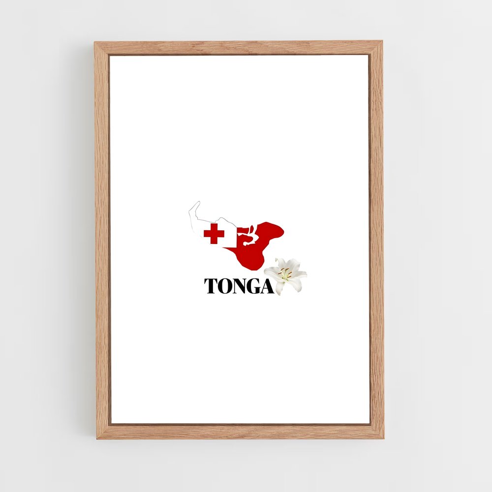 ap-tonga flag-2 cadre Bois clair