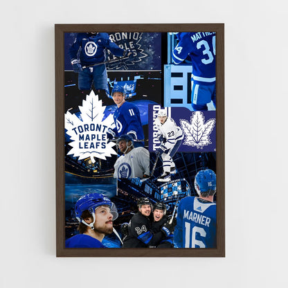 ap-toronto maple leafs-10 cadre Bois foncé