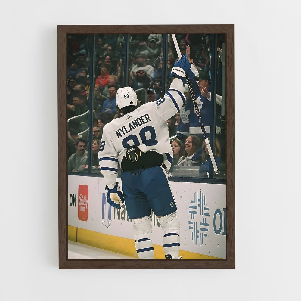 ap-toronto maple leafs-3 cadre Bois foncé