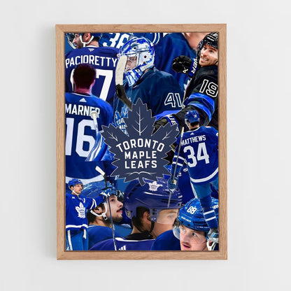 ap-toronto maple leafs-5 cadre Bois clair