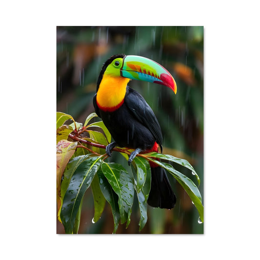 Poster Toucans en Pluie
