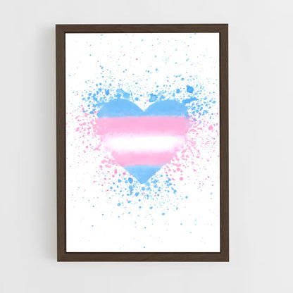 ap-transgender flag-3 cadre Bois foncé