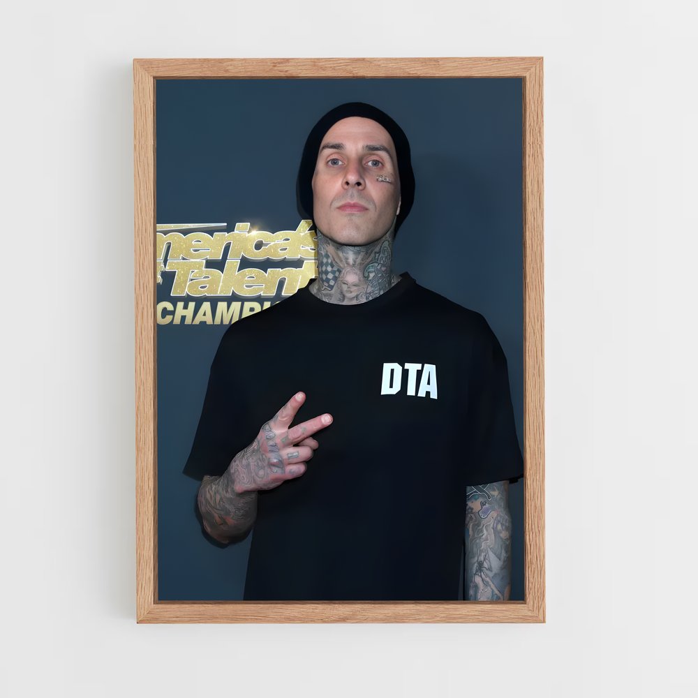 ap-travis barker-1 cadre Bois clair