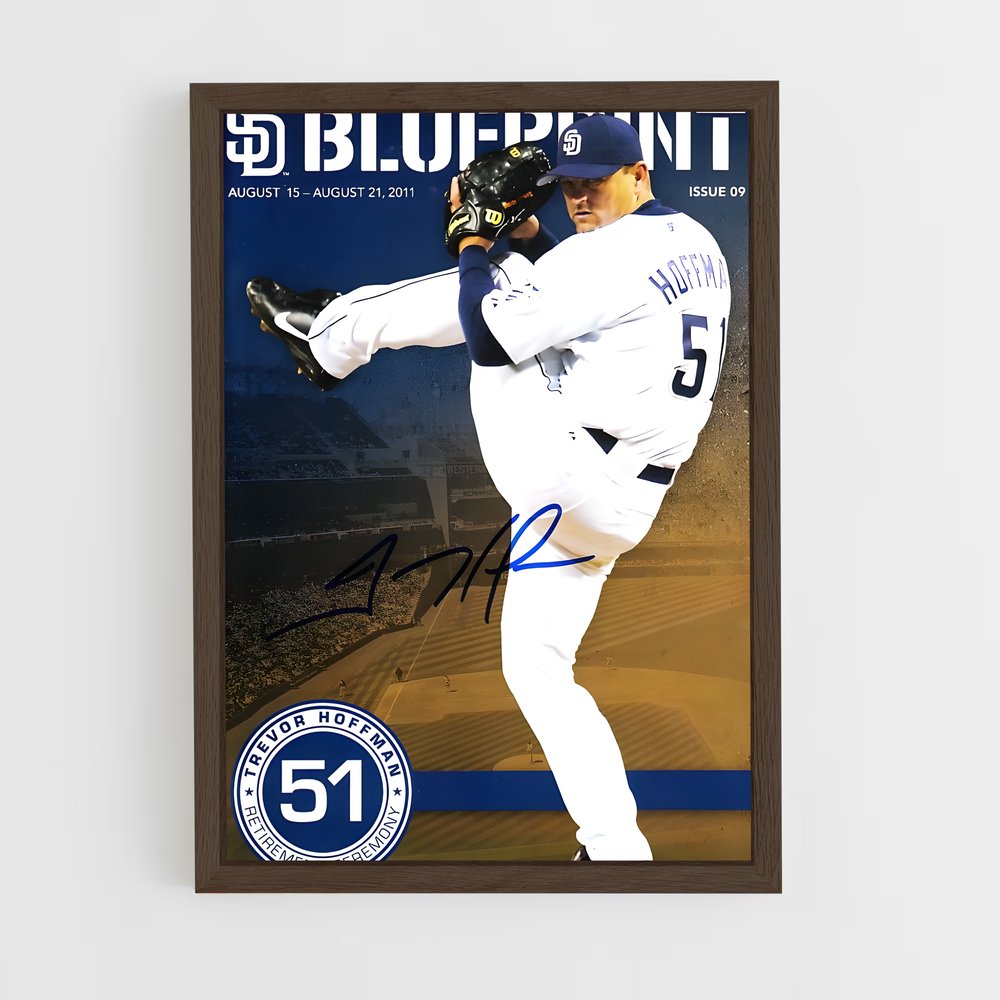 ap-trevor hoffman-3 cadre Bois foncé