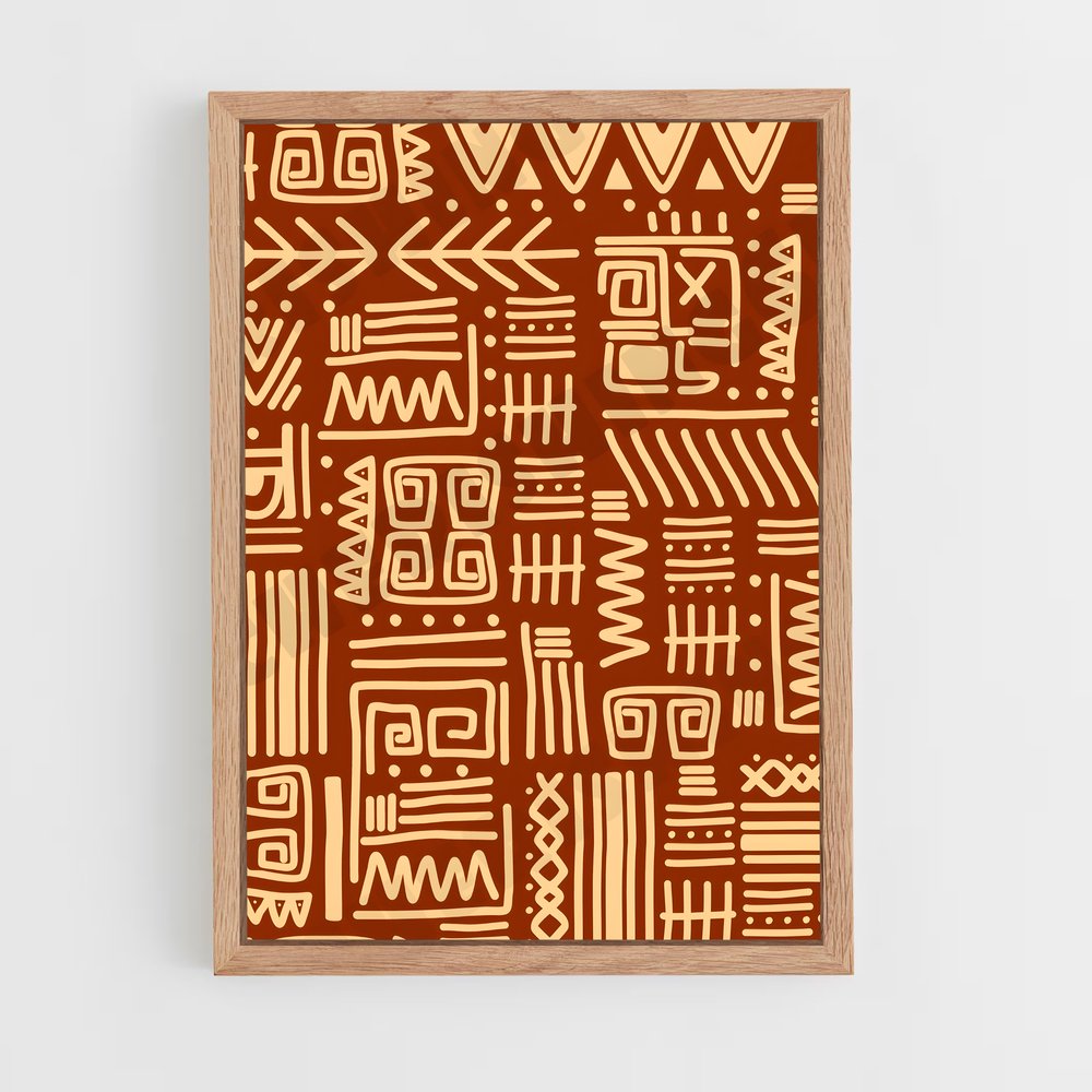 ap-tribal patterns-2 cadre Bois clair