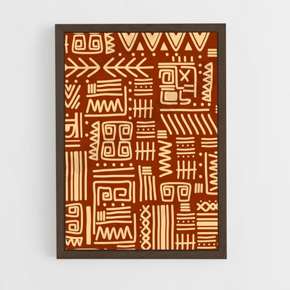 ap-tribal patterns-2 cadre Bois foncé