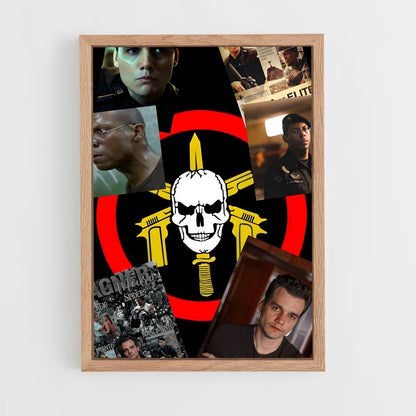ap-tropa de elite-6 cadre Bois clair