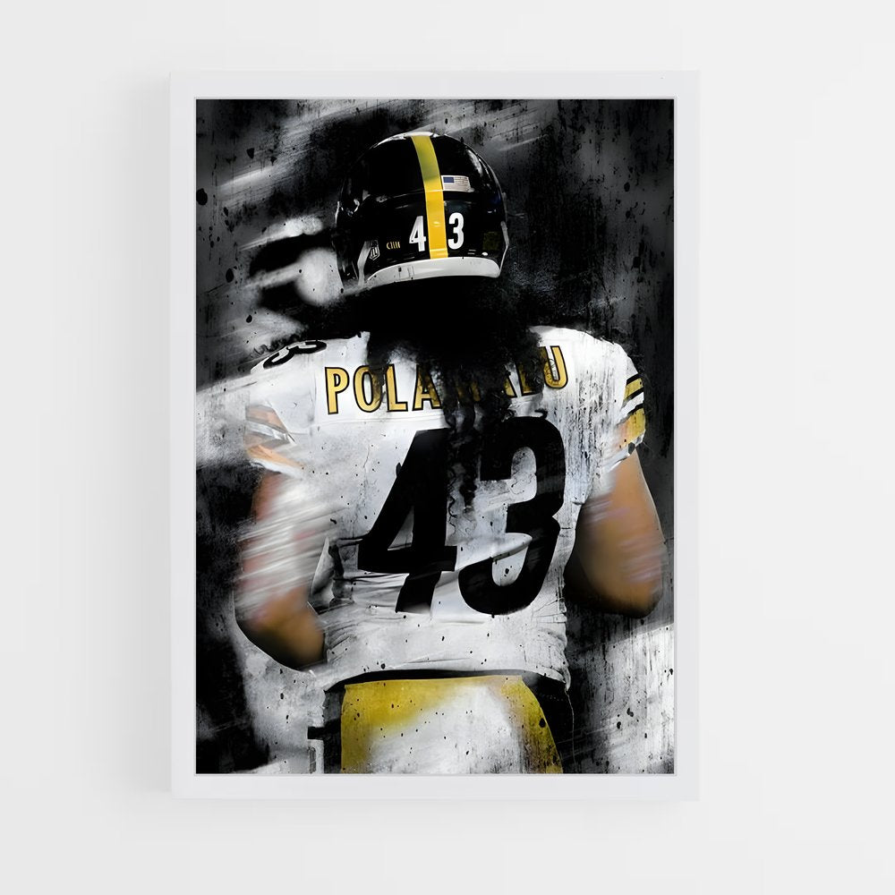ap-troy polamalu-4 cadre Blanc