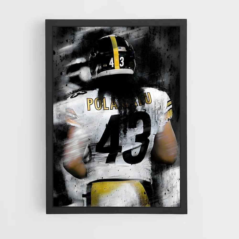 ap-troy polamalu-4 cadre Noir