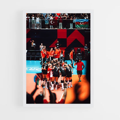 ap-turkey national volleyball team-1 cadre Blanc