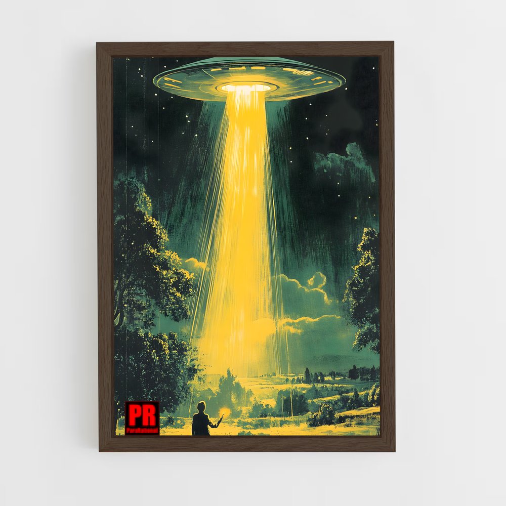 ap-ufo abduction-2 cadre Bois foncé