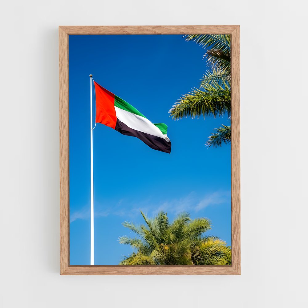 ap-united arab emirates flag-3 cadre Bois clair