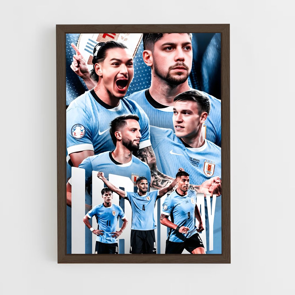 ap-uruguay national football team-1 cadre Bois foncé