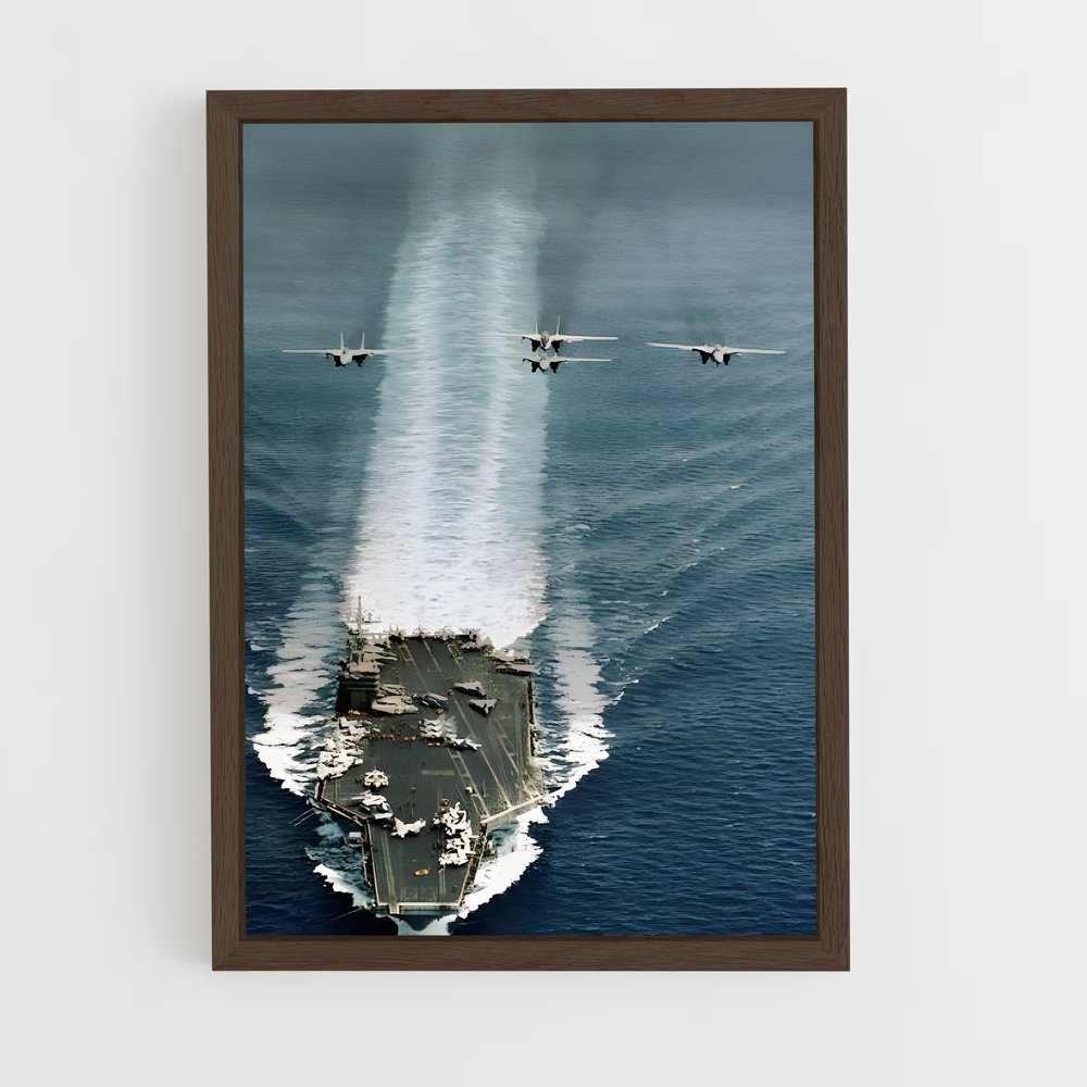 ap-uss dwight d eisenhower-1 cadre Bois foncé