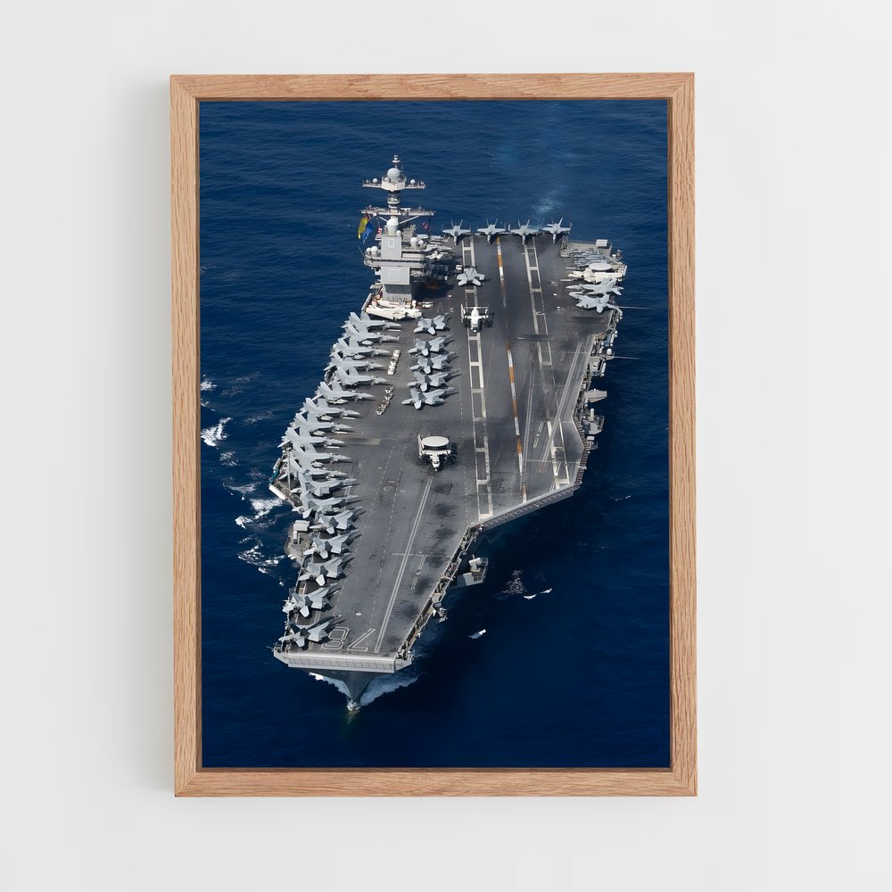 ap-uss dwight d eisenhower-3 cadre Bois clair