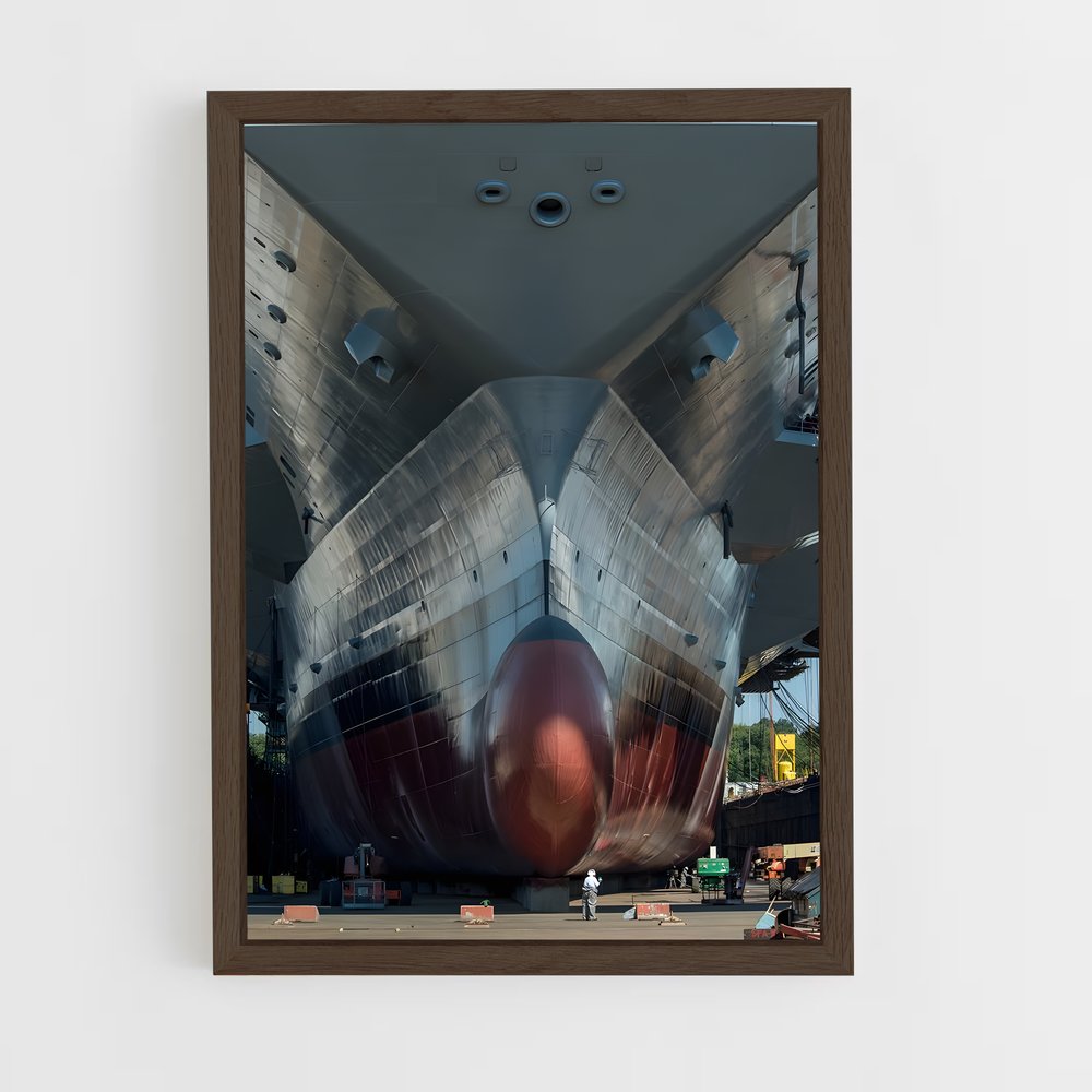 ap-uss gerald r ford-4 cadre Bois foncé
