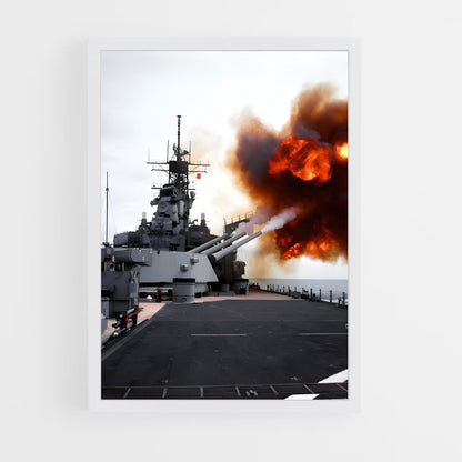 ap-uss iowa-4 cadre Blanc