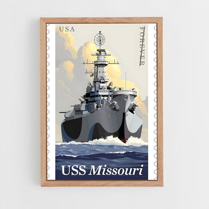 ap-uss missouri-3 cadre Bois clair