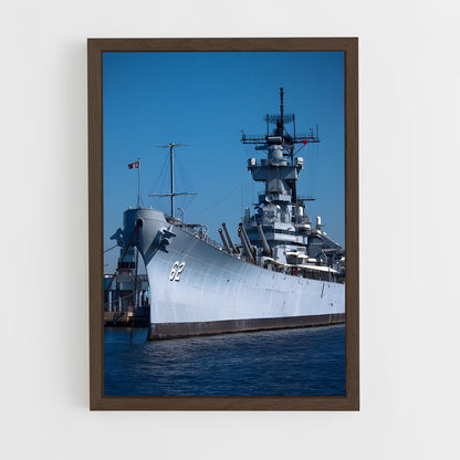 ap-uss new jersey-1 cadre Bois foncé