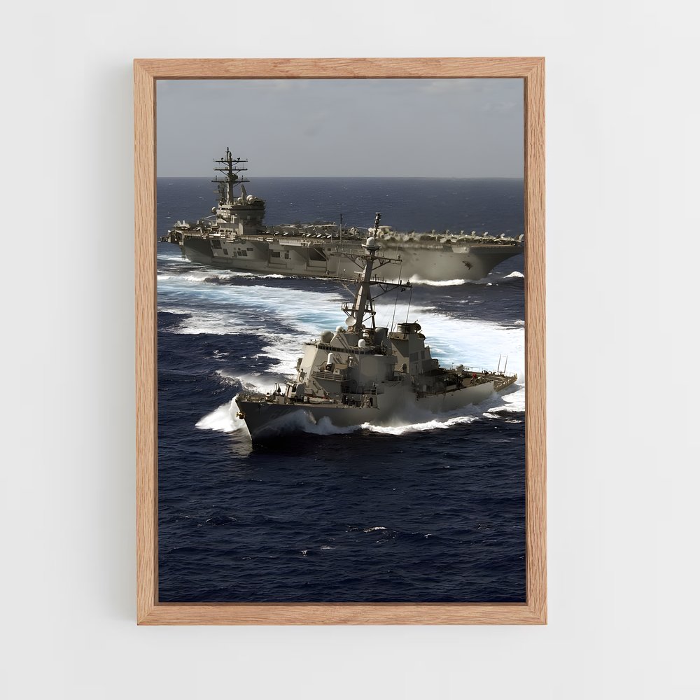 ap-uss ronald reagan-2 cadre Bois clair