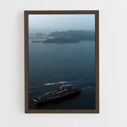 ap-uss ronald reagan-5 cadre Bois foncé