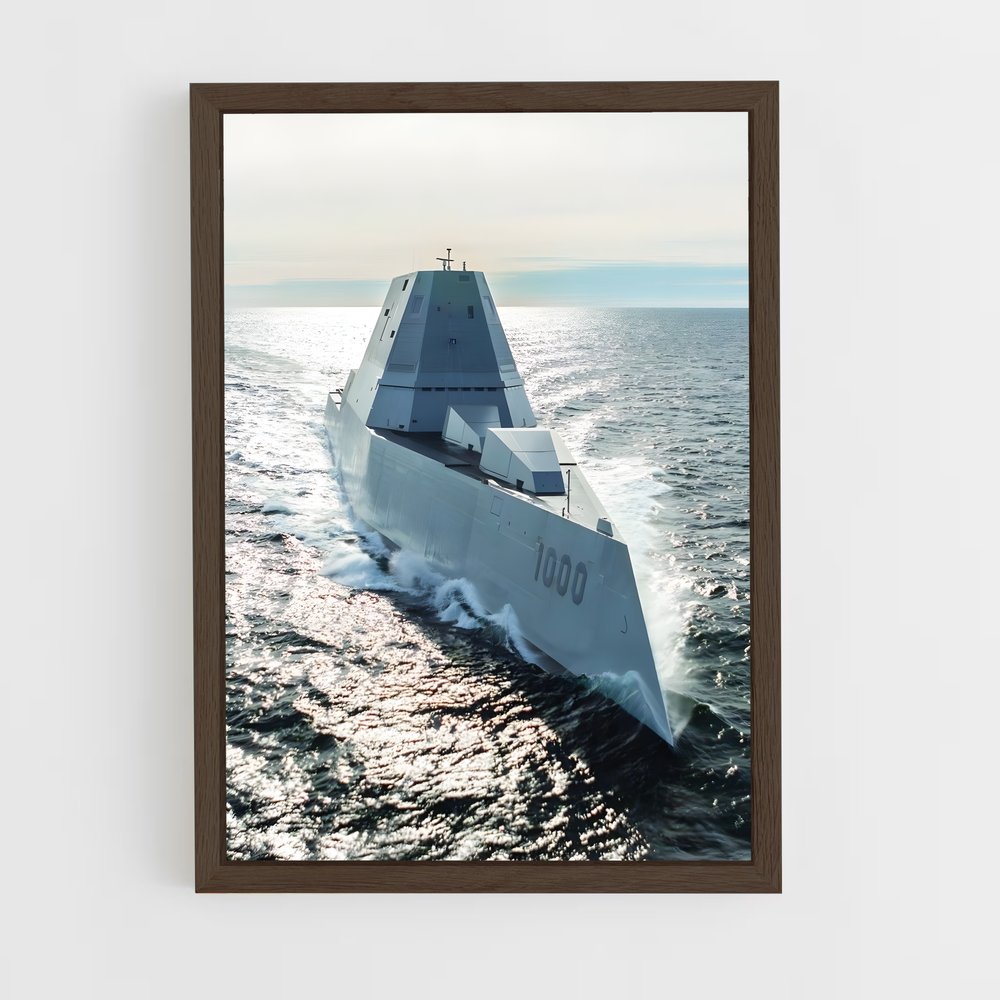 ap-uss zumwalt-1 cadre Bois foncé