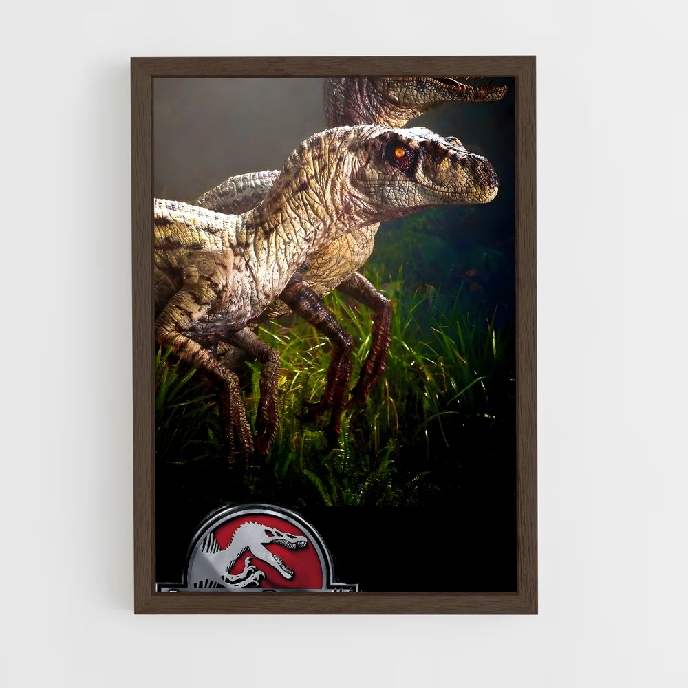 ap-velociraptors-6 cadre Bois foncé