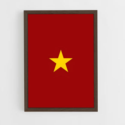 ap-vietnam flag-2 cadre Bois foncé