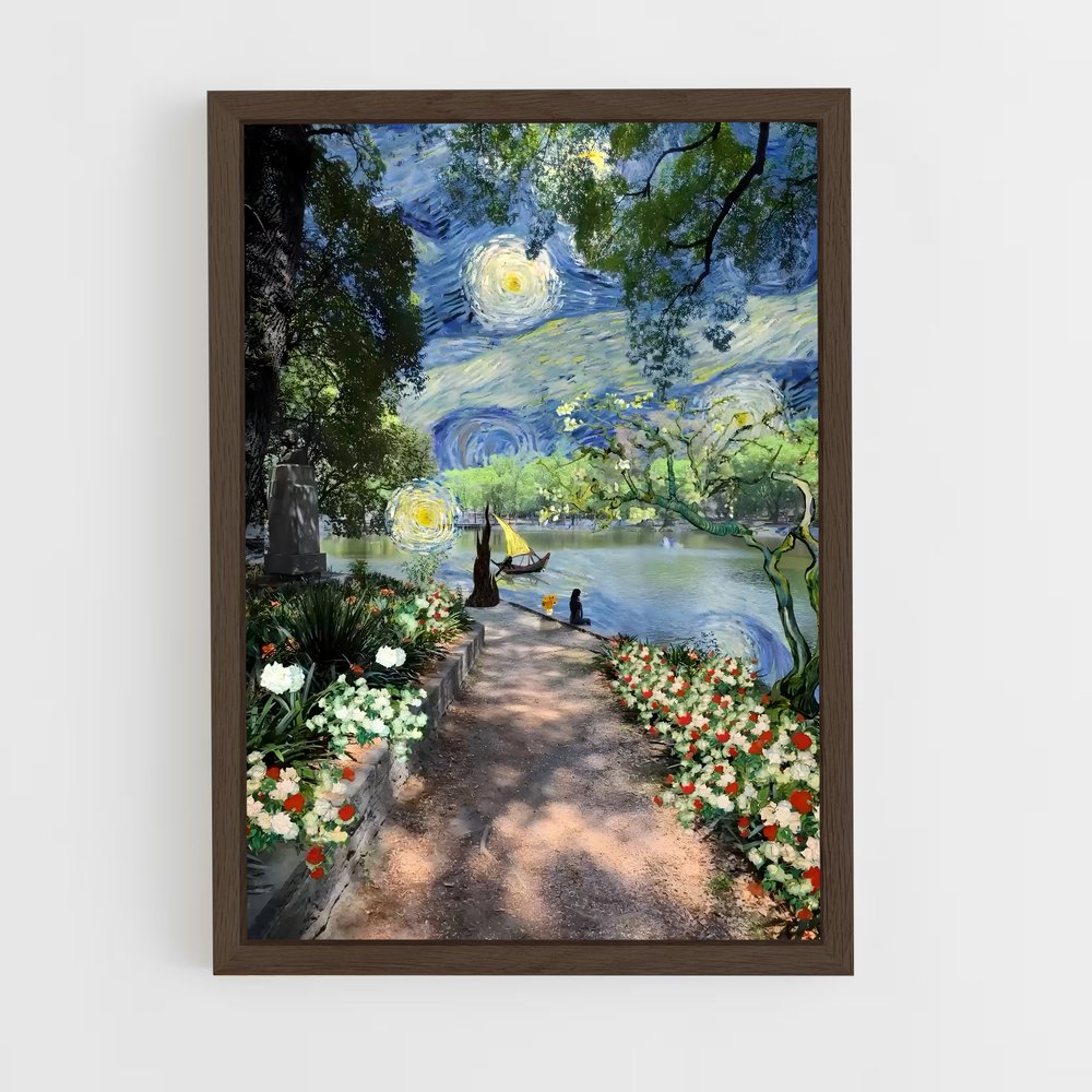 ap-vincent van gogh-8 cadre Bois foncé