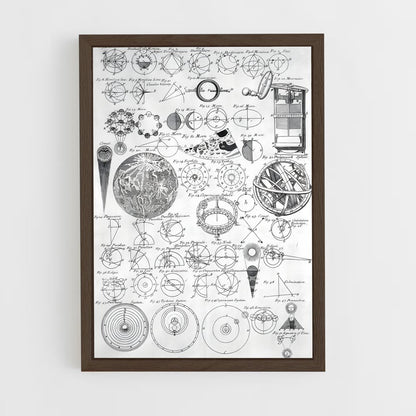 ap-vintage astronomy-6 cadre Bois foncé