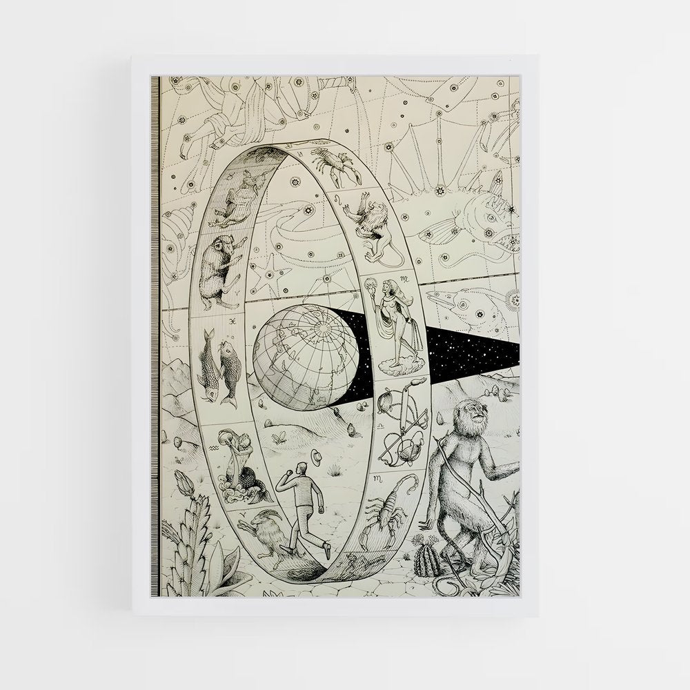 ap-vintage astronomy-7 cadre Blanc
