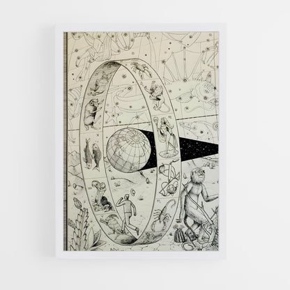 ap-vintage astronomy-7 cadre Blanc