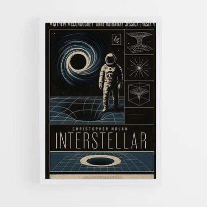 ap-vintage space posters-1 cadre Blanc