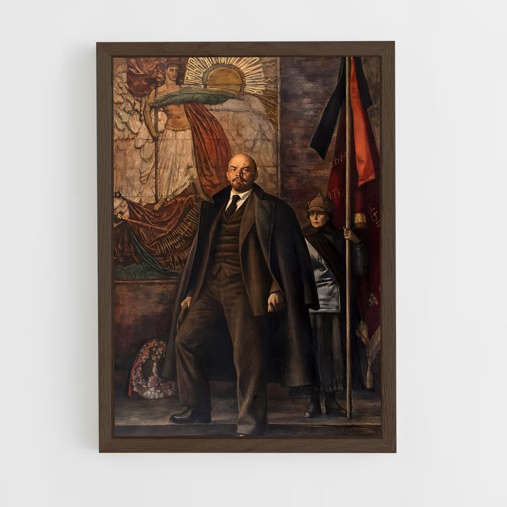 ap-vladimir lenin-5 cadre Bois foncé