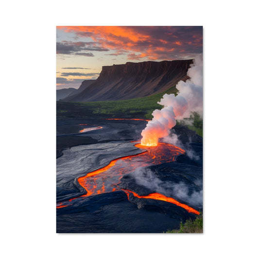 Poster Éruption Crépusculaire