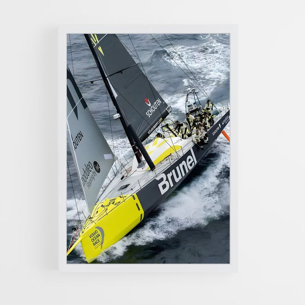 ap-volvo ocean race sailing-1 cadre Blanc