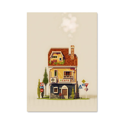 Poster Maison Voxel