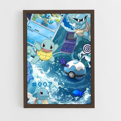 ap-wartortle-2 cadre Bois foncé